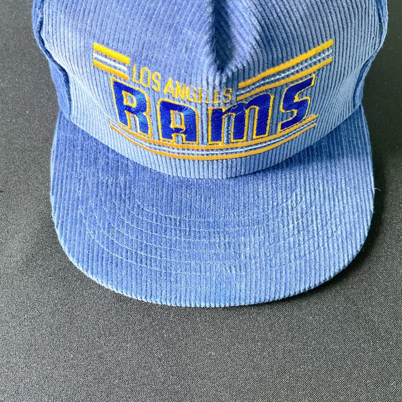 1980s Los Angeles Rams Corduroy Snapback Hat New Old Stock -   India