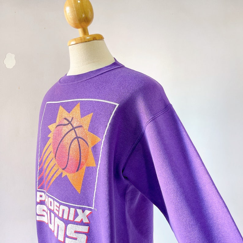 Vintage 90s Phoenix Suns Purple Shirt Large NBA Basketball Logo Tee T Shirt  by Nack4VintageShop on